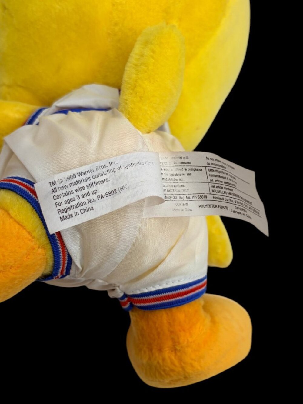Vintage Tweety Bird Tune Squad Space Jam Plush 11" Warner Bros 1996 Toy - Picture 7 of 8